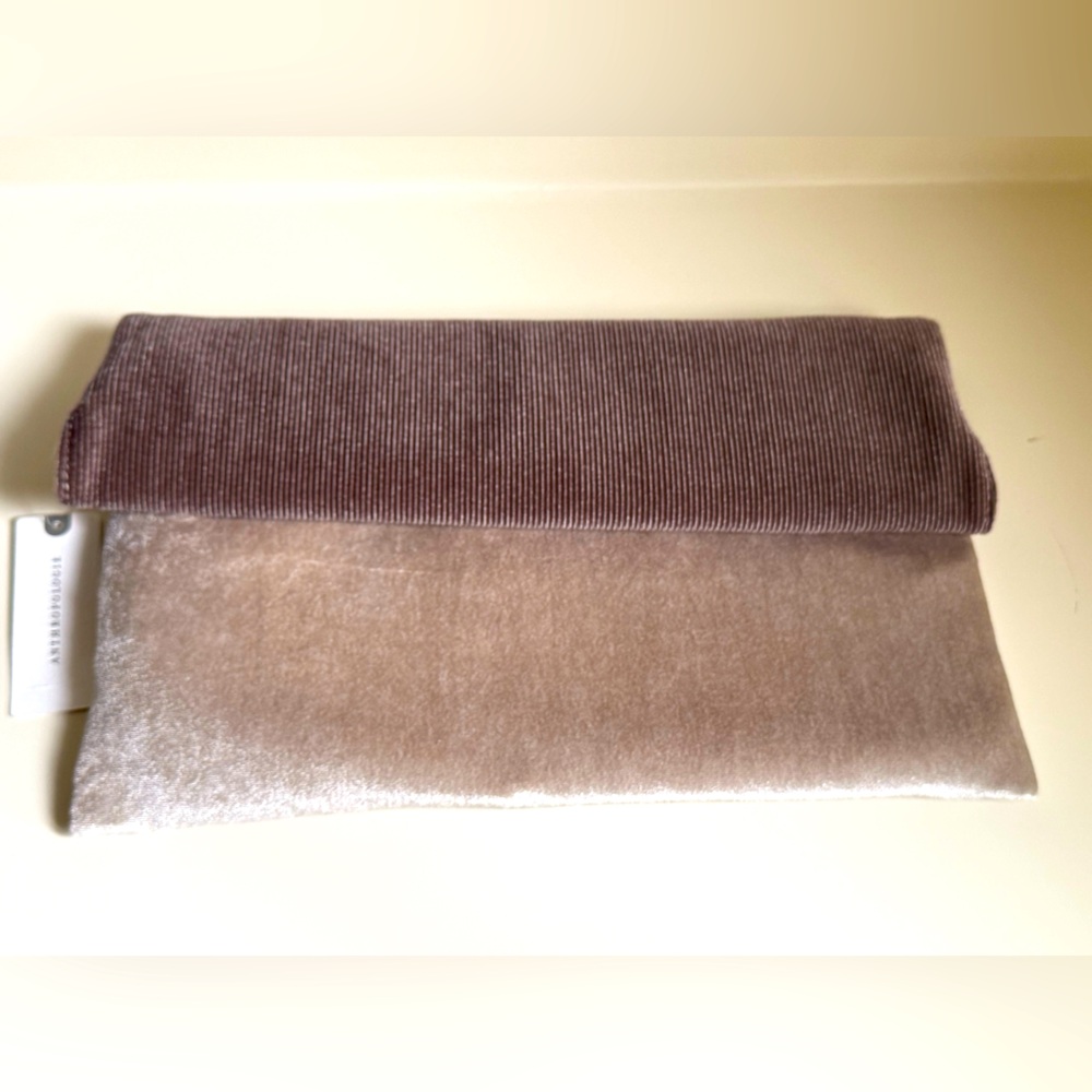 NWT | ANTHROPOLOGIE Augustina Foldover Velvet Large Clutch Travel Tech Pouch - Picture 10 of 11